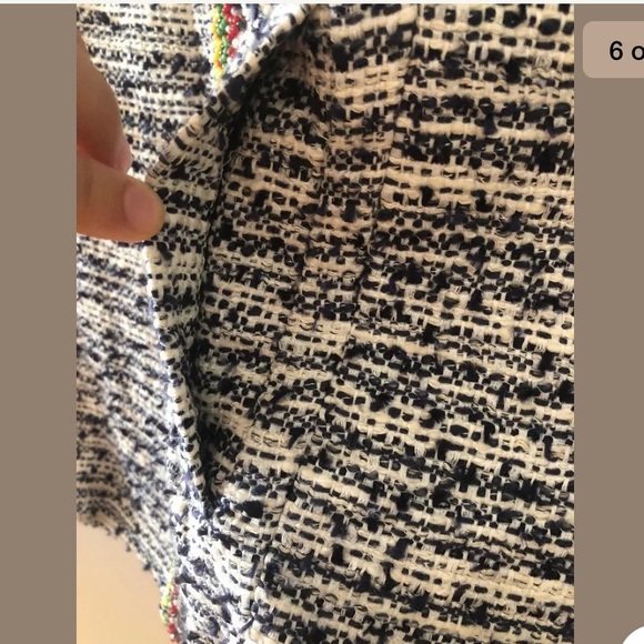 Maje Tweed Embellished Jacket Sz FR 36 - Picture 12 of 16